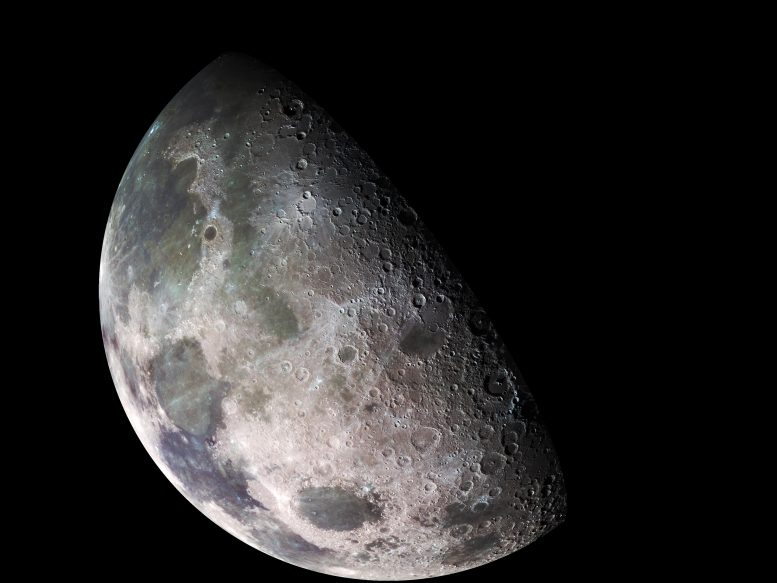 Mosaik Bulan Kutub Utara Galileo