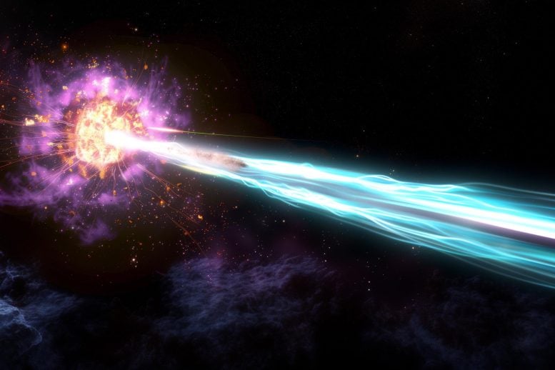 Konsep Seni Ilusi Ledakan Gamma Ray