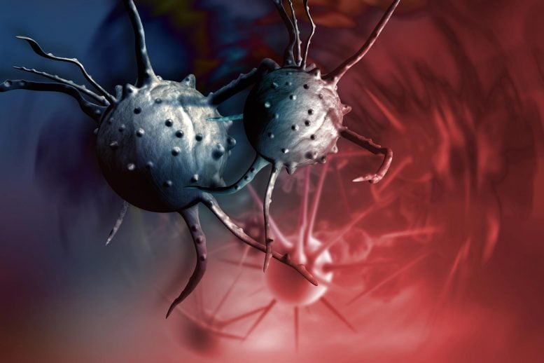 Rendering Artistik Sel Kanker