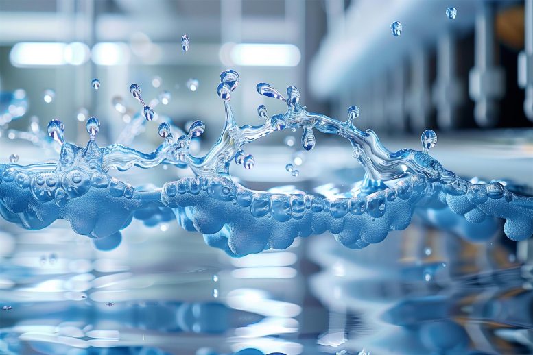 Ilustrasi Konsep Seni Penolak Air Cair