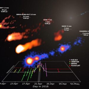 Plot Kurva Cahaya Suar Gamma-Ray M87