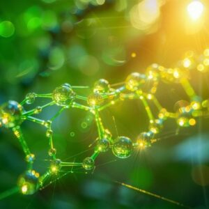 Seni Konsep Energi Surya Kimia Abstrak