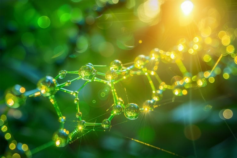 Seni Konsep Energi Surya Kimia Abstrak