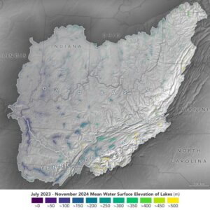 Satelit SWOT Ketinggian Air Daerah Aliran Sungai Ohio