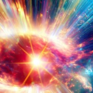 Konsep Seni Ledakan Supernova Astrofisika Abstrak