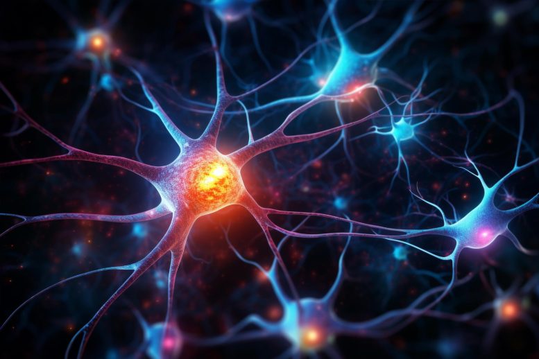 Neuron otak memberikan ilustrasi konsep