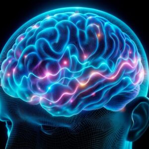 Konsep Seni Sirkuit Sinyal Gelombang Otak