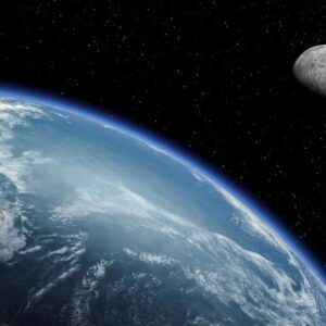 Bulan Dengan Bumi di Latar Depan