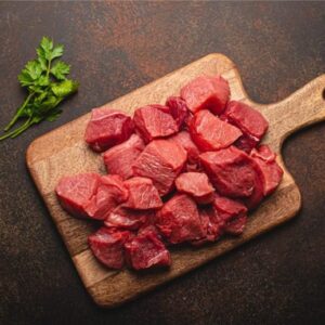 Kubus Daging Daging Sapi Mentah