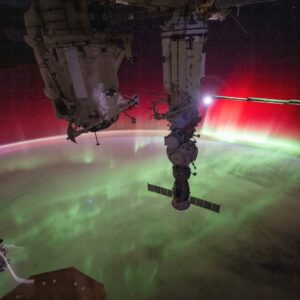 The aurora as seen from the International Space Station.