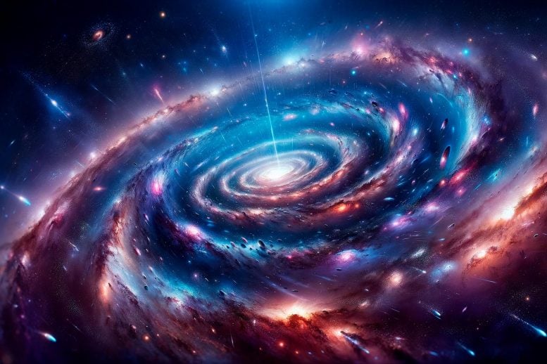Konsep Seni Astrofisika Ekspansi Kosmik Energi Gelap