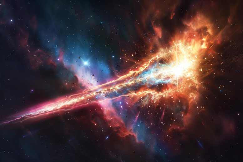 Seni Konsep Penciptaan Elemen Ledakan Supernova