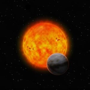 Exoplanet GJ 1214 b di Depan Bintang Inang