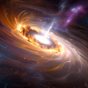 Konsep Seni Quasar Astronomi