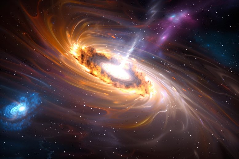 Konsep Seni Quasar Astronomi