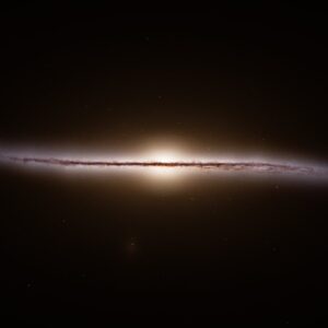 An artist's impression of the Milky Way, seen edge-on.