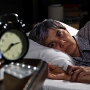 Wanita Senior Depresi Tidur Insomnia