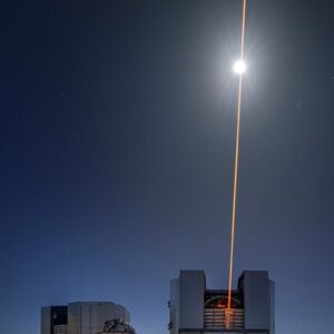 ESO VLT Unit Telescope 4 Laser Moon