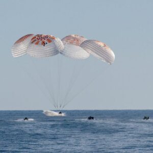 Crew-9 SpaceX Dragon Freedom Spacecraft Splashdown