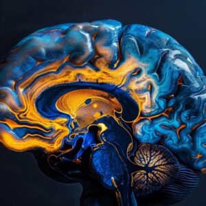 Neuroscience Kesehatan Mental Konsep Seni Depresi Otak