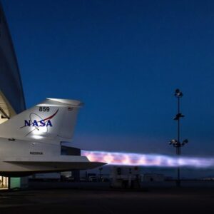 NASA X-59 Mach Diamonds selama pengujian afterburner maksimum