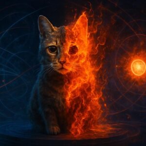 Konsep Seni Kucing Schrödinger Panas