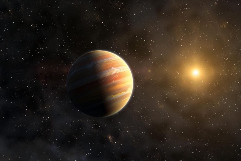 Seni konsep exoplanet raksasa gas