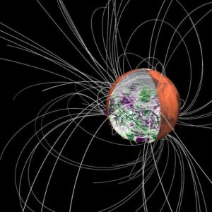 Simulasi medan magnet hemisfer martian