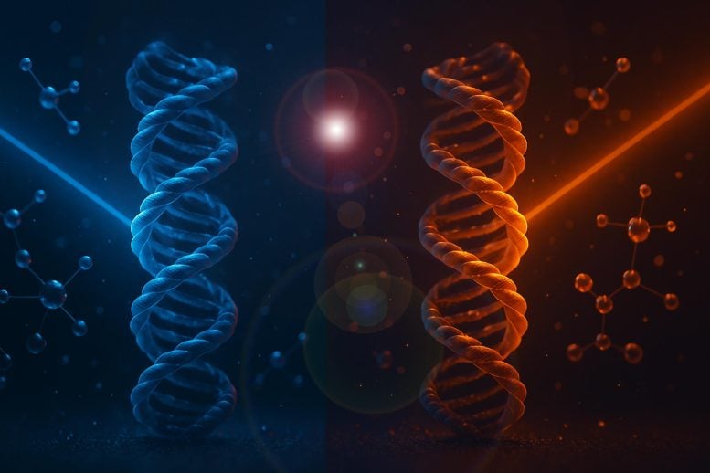 Inversi chirality supramolekul yang digerakkan cahaya