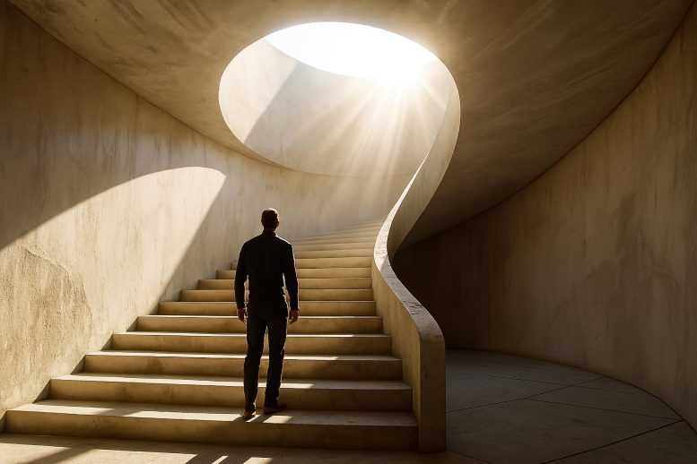 Sinar matahari panjat pria