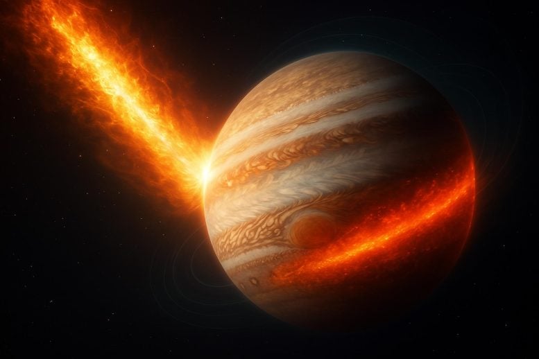 Konsep Seni Jupiter Gelombang Surya