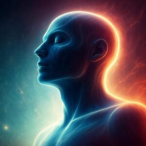 Ilustrasi seni konsep homo sapien manusia ditingkatkan