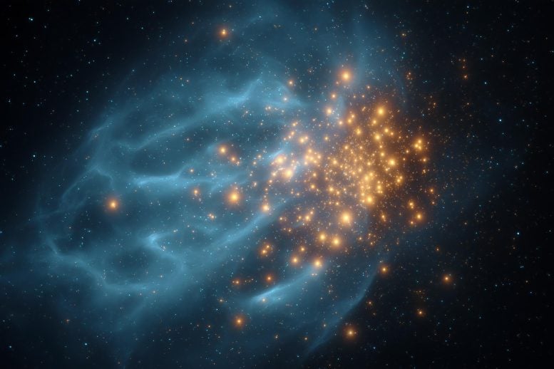 Galaxy Cluster Heart Art