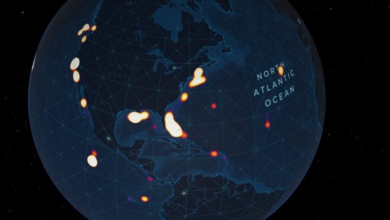 Selam konsentrasi pengamatan visual di Atlantik Utara