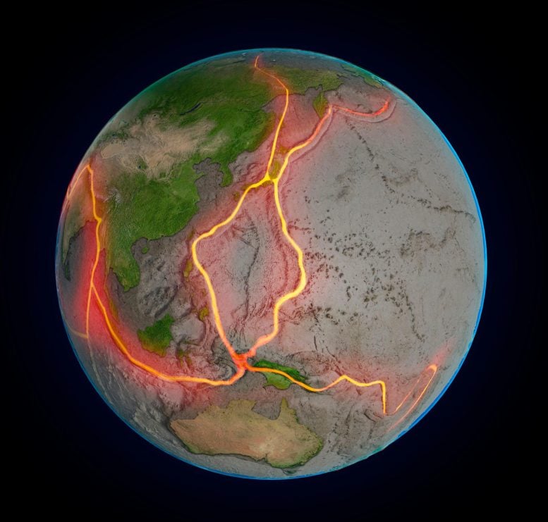 Planet Earth Fault Lines Tectonic Plate