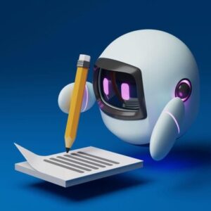 Kertas menulis robot lucu