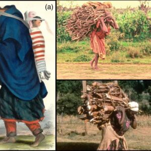 Wanita ojibwe yang membawa seorang anak perempuan kikuyu yang membawa kayu bakar