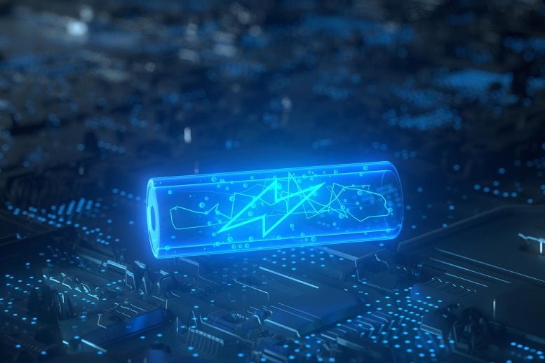 Ilustrasi baterai lithium solid state