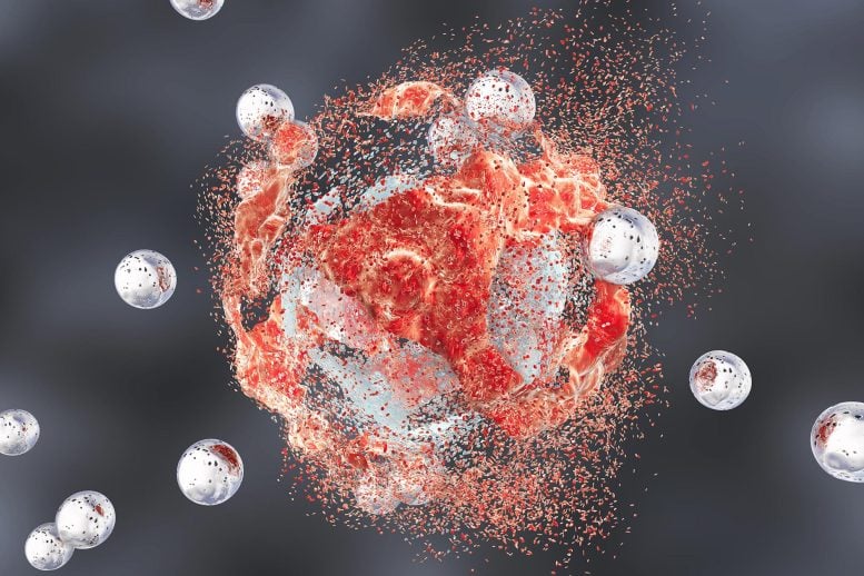 Penghancuran nanopartikel sel tumor kanker