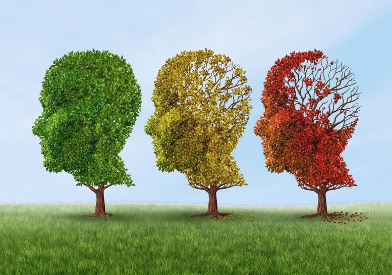 Konsep abstrak demensia Alzheimer