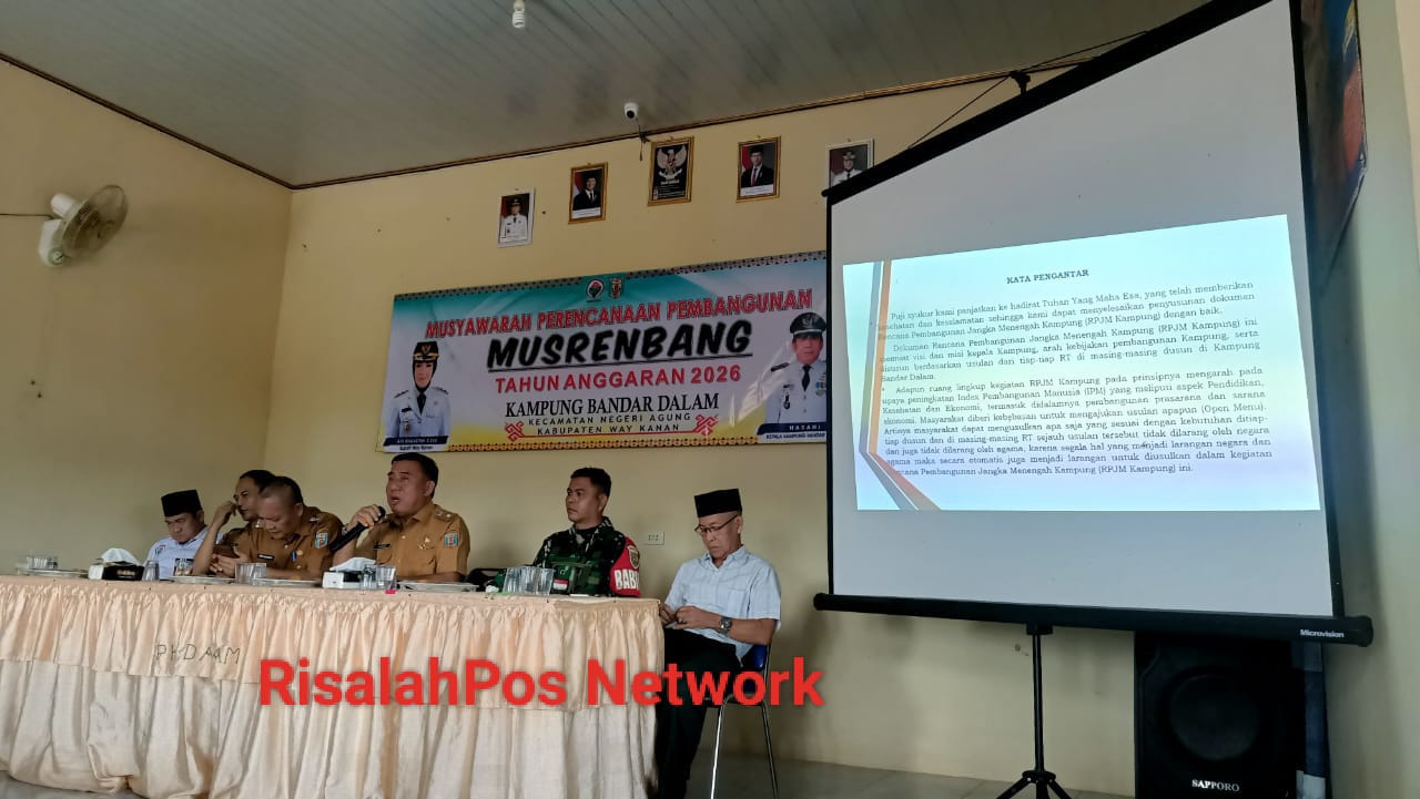 Babinsa Koramil 427-07/Negeri Agung Hadiri Musrenbang Kampung Bandar Dalam Tahun Anggaran 2026