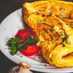 Telur telur dadar herbal tomat