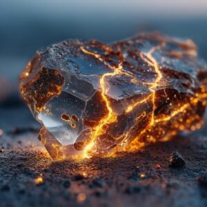 Konsep meteorit mineral kristal