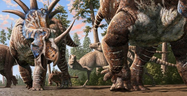 Banyak spesies kawanan dinosaurus