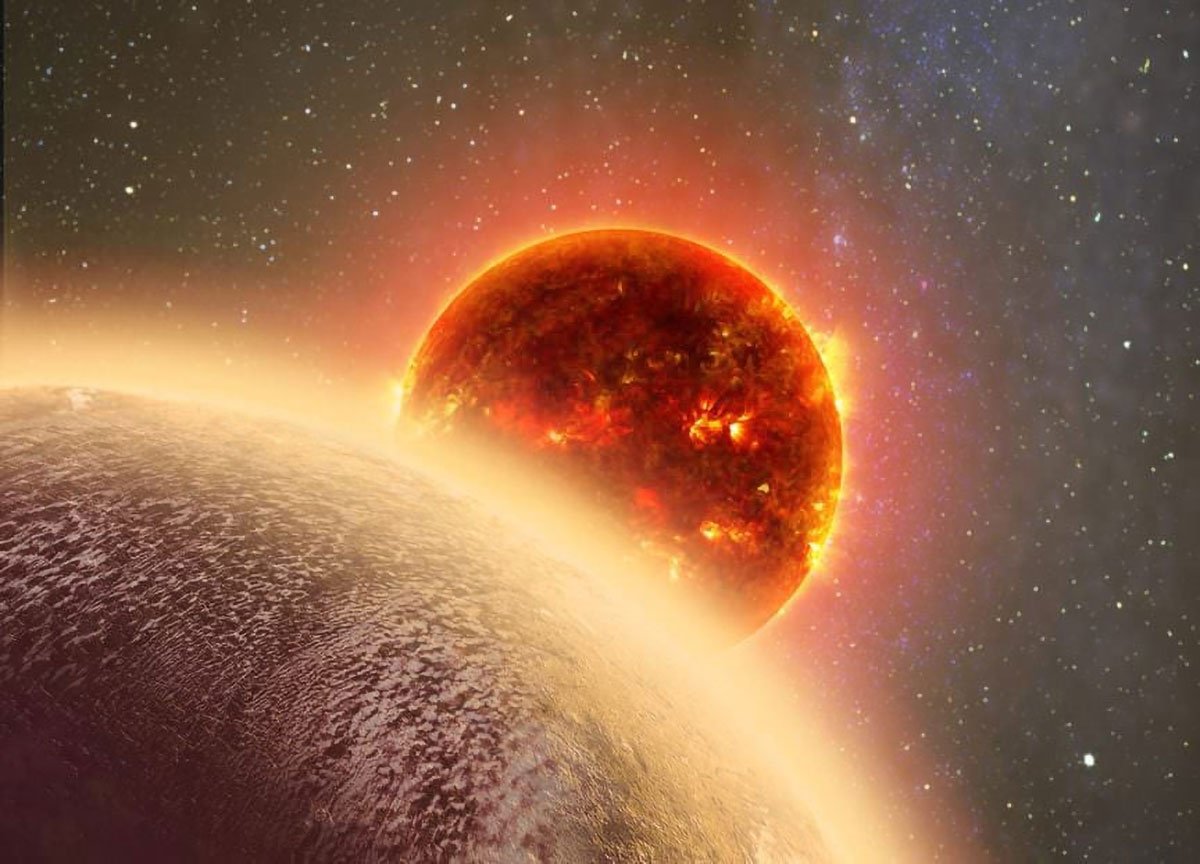 Artist&rsquo;s Impression of Exoplanet GJ 1132 B and Its Host M Dwarf Star