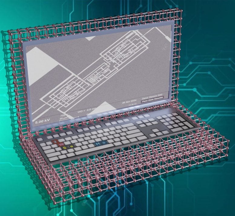 Ilustrasi Komputer CMOS Bebas Silikon