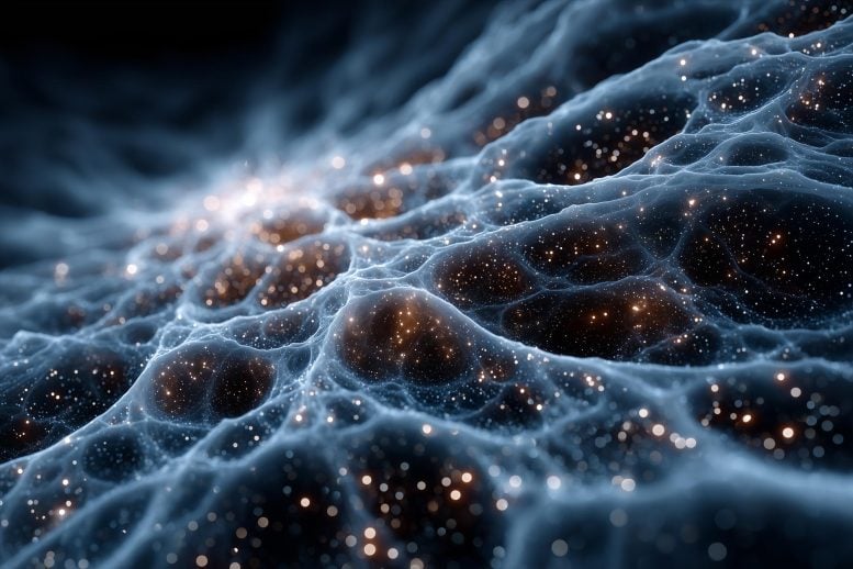 Ilustrasi Konsep Seni Astrofisika Materi Gelap