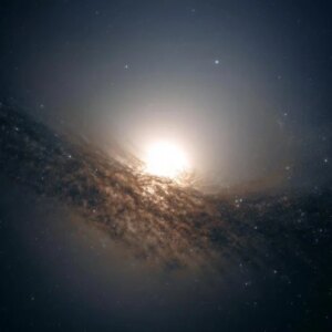 Ilustrasi Seni Halo Materi Gelap Galaksi