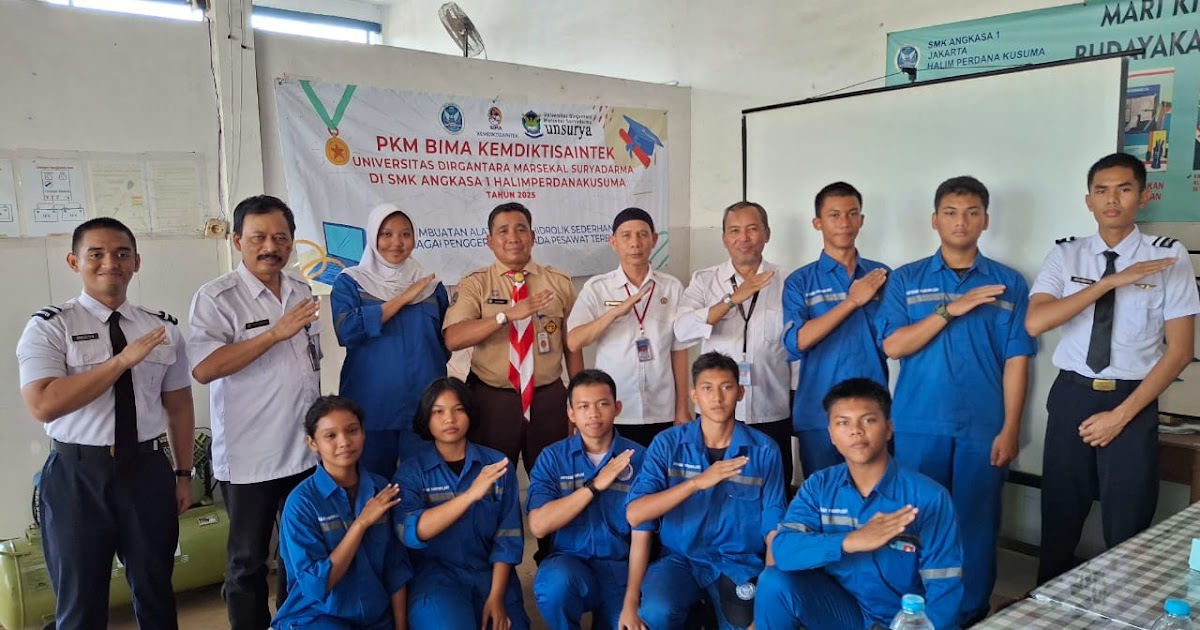 Kolaborasi UNSURYA dan SMK Angkasa 1 Jakarta Hadirkan Alat Peraga Hidrolik Sederhana untuk Pendidikan Dirgantara