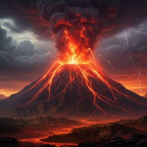 Petir Letusan Gunung Api Purba